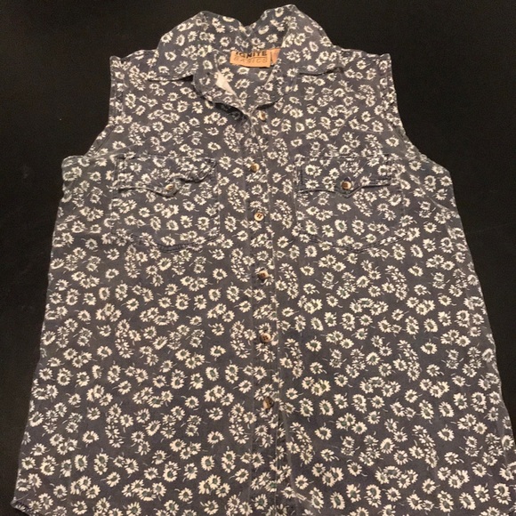Floral Denim Button Down - Picture 3 of 5